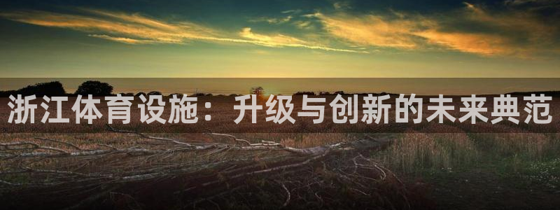 凯捷体育娱乐是那个系列的台子：浙江体育设施：升级与创