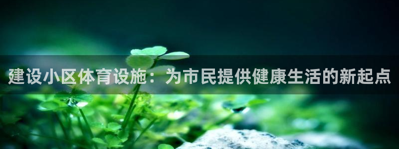 凯捷体育集团：建设小区体育设施：为市民提供健康生活的
