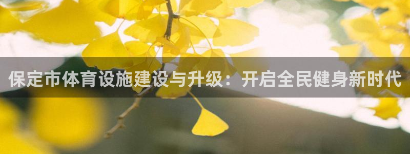 凯捷体育集团官网网址：保定市体育设施建设与升级：开启