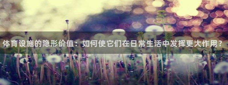 凯捷体育娱乐代理怎么样：体育设施的隐形价值：如何使它